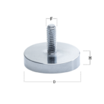 Magnete Permanente Neodimio SM14 Gambo Filettato M4x8 Forza kg.4 mm.12x2,5h | Italfit Magneti